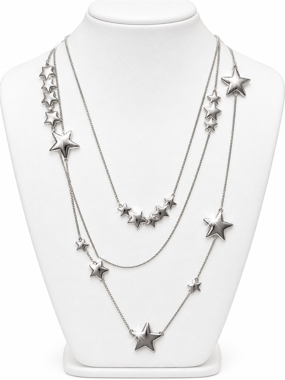 Multi chain star necklace